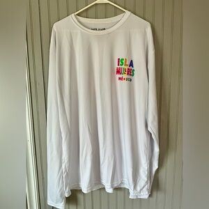 White Isla Mujeres Long Sleeve Shirt. Size XXL. Nice!  Sun cover!